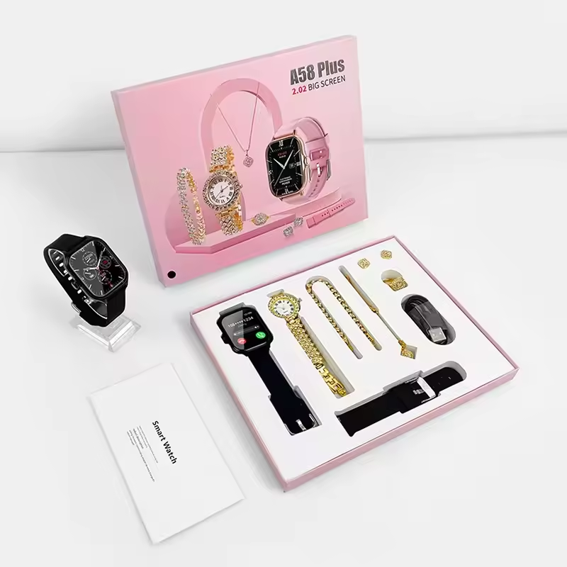 A58 Plus Couple Smartwatch Gift Set