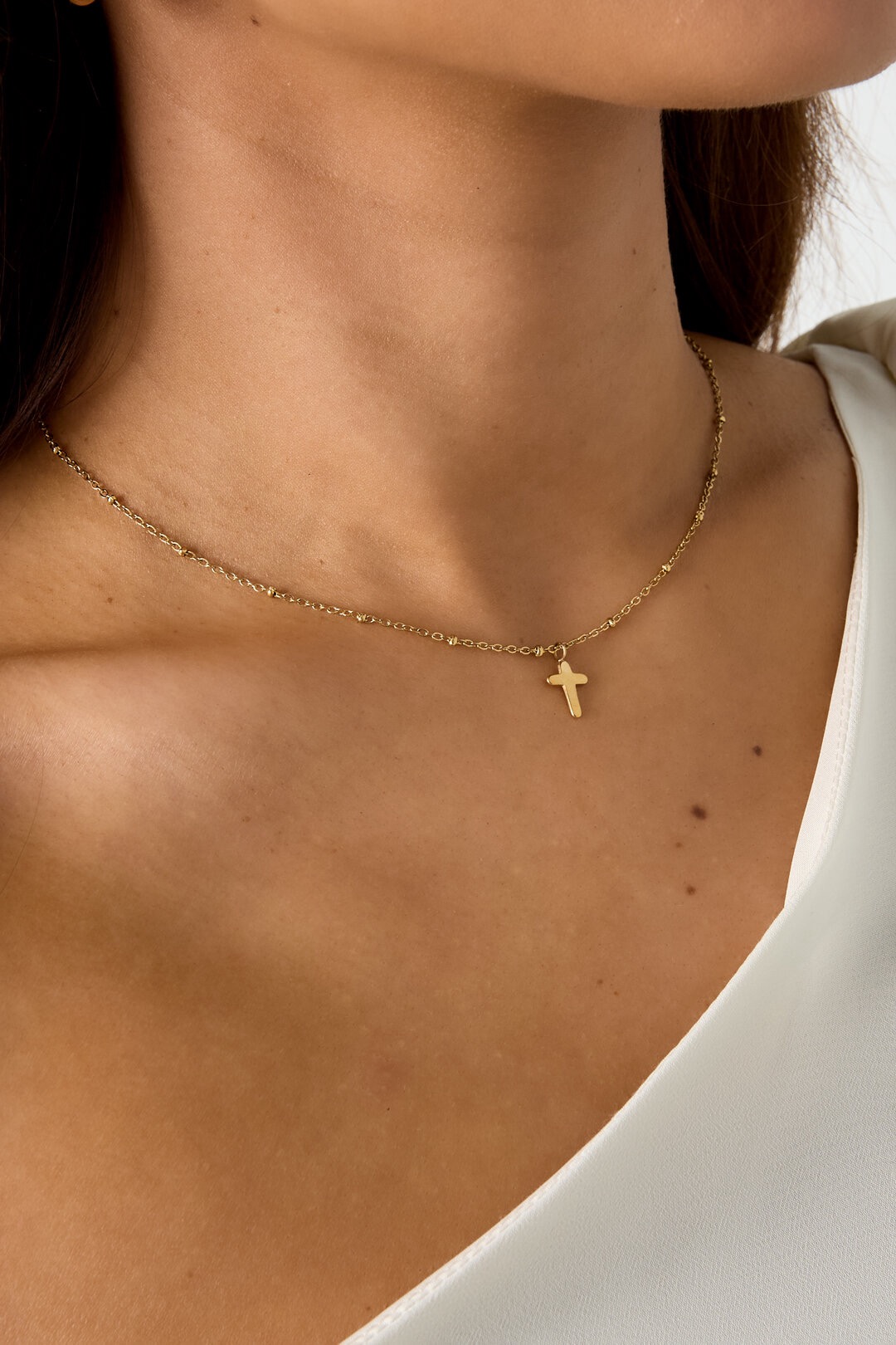 Goldene Kreuz-Halskette