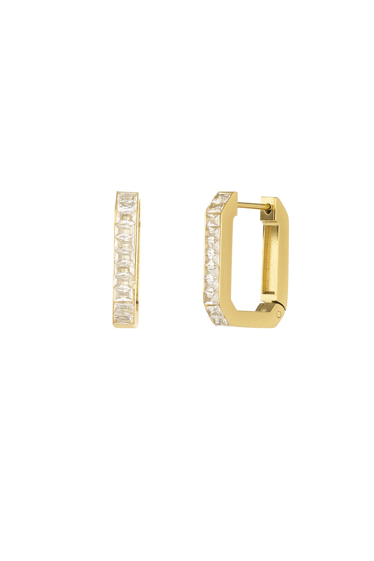 Goldene Creolen mit Zirkonia