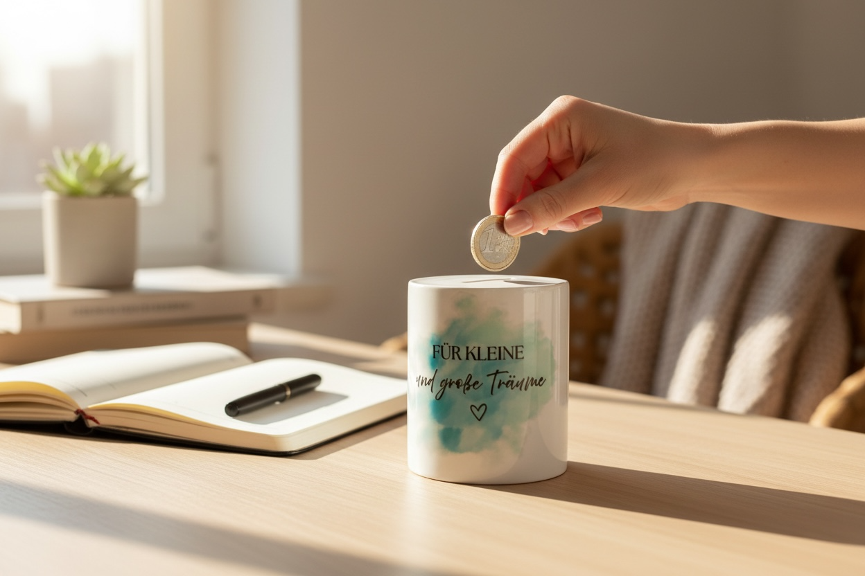 Spardose "kleine und große Träume"