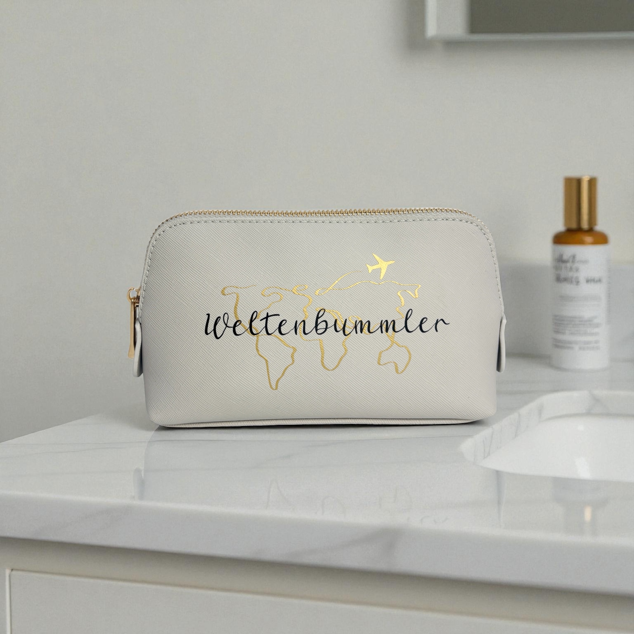 Kosmetiktasche 'Weltenbummler'