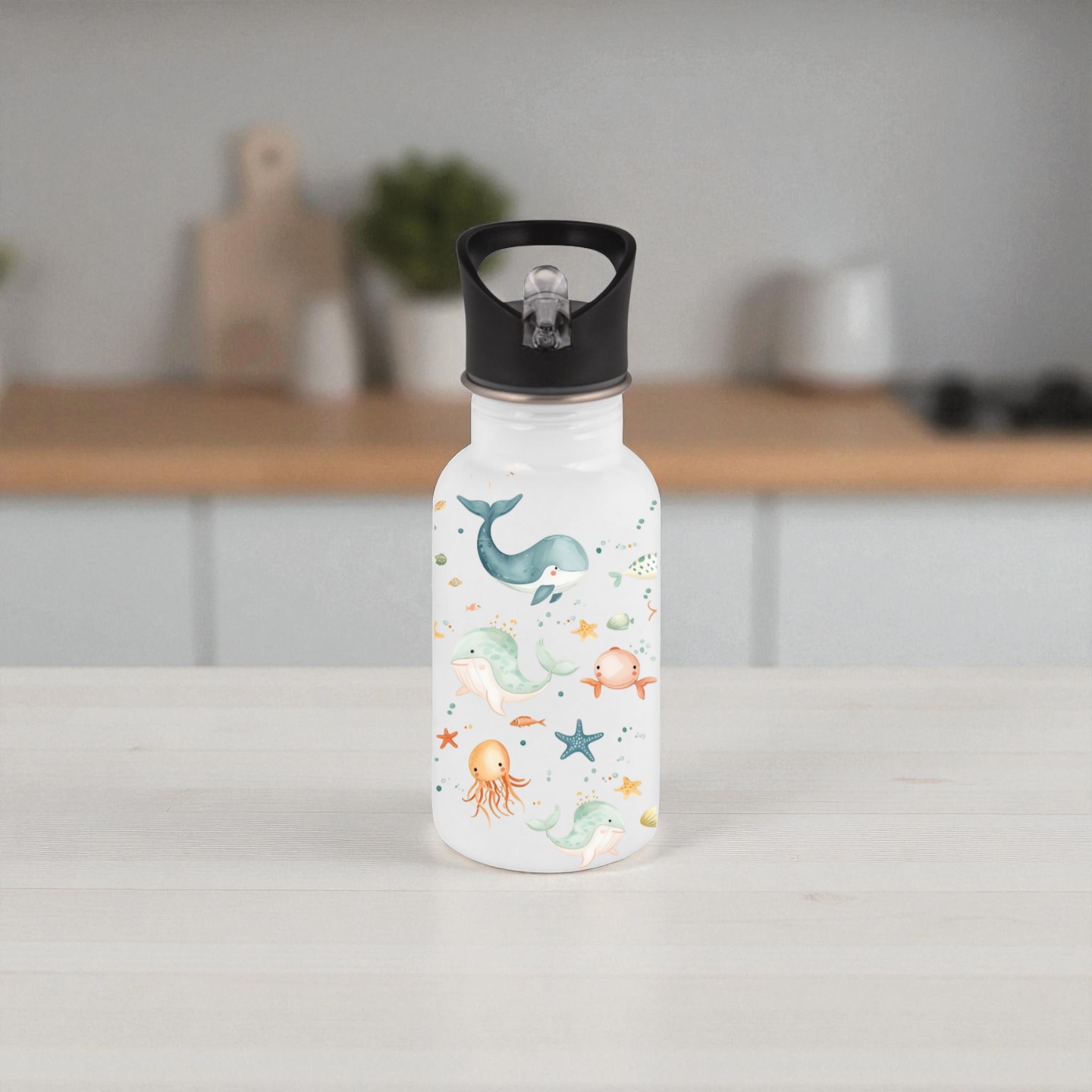 Edelstahl-Trinkflasche "Unterwasserwelt"