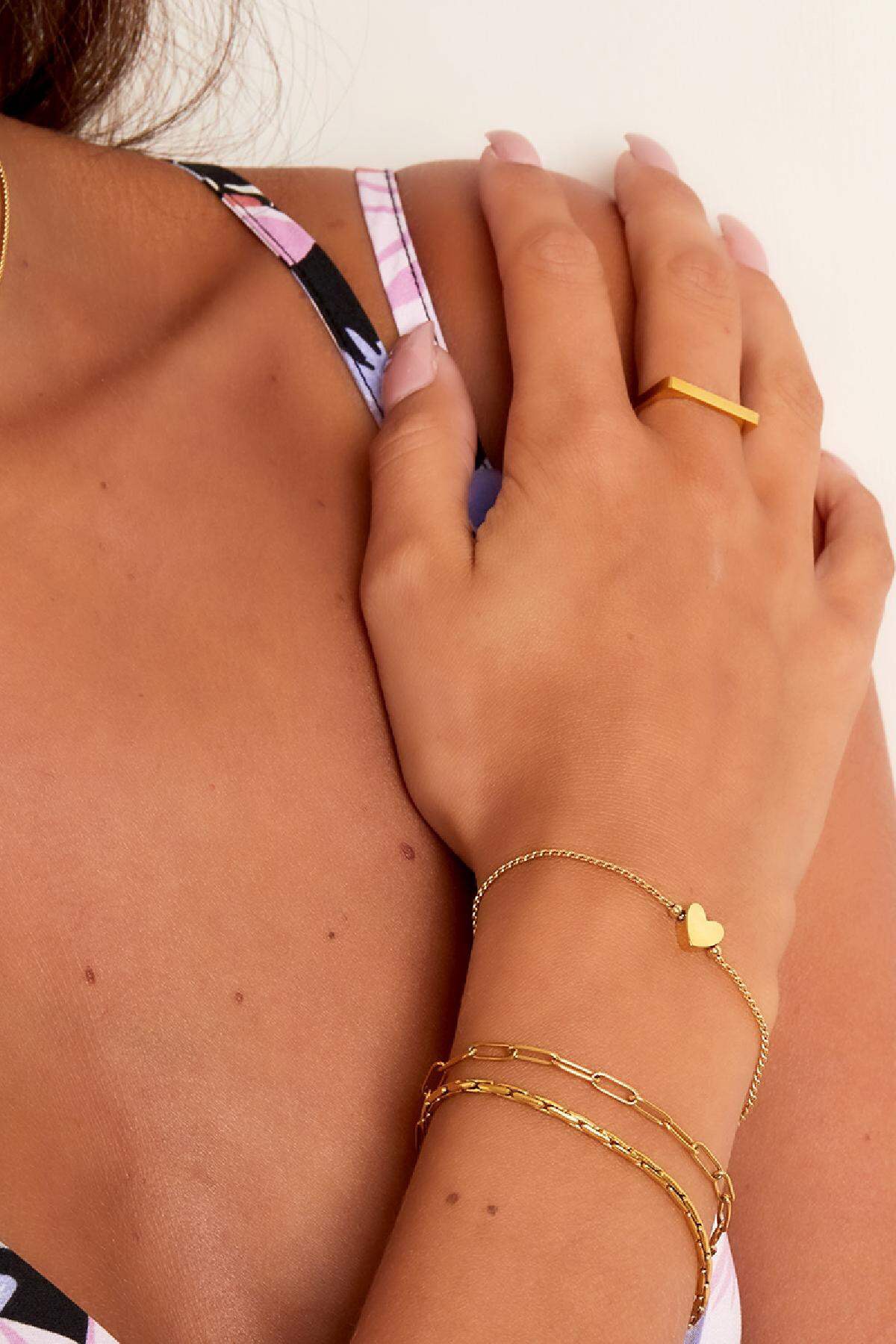 Goldenes Herz-Armband