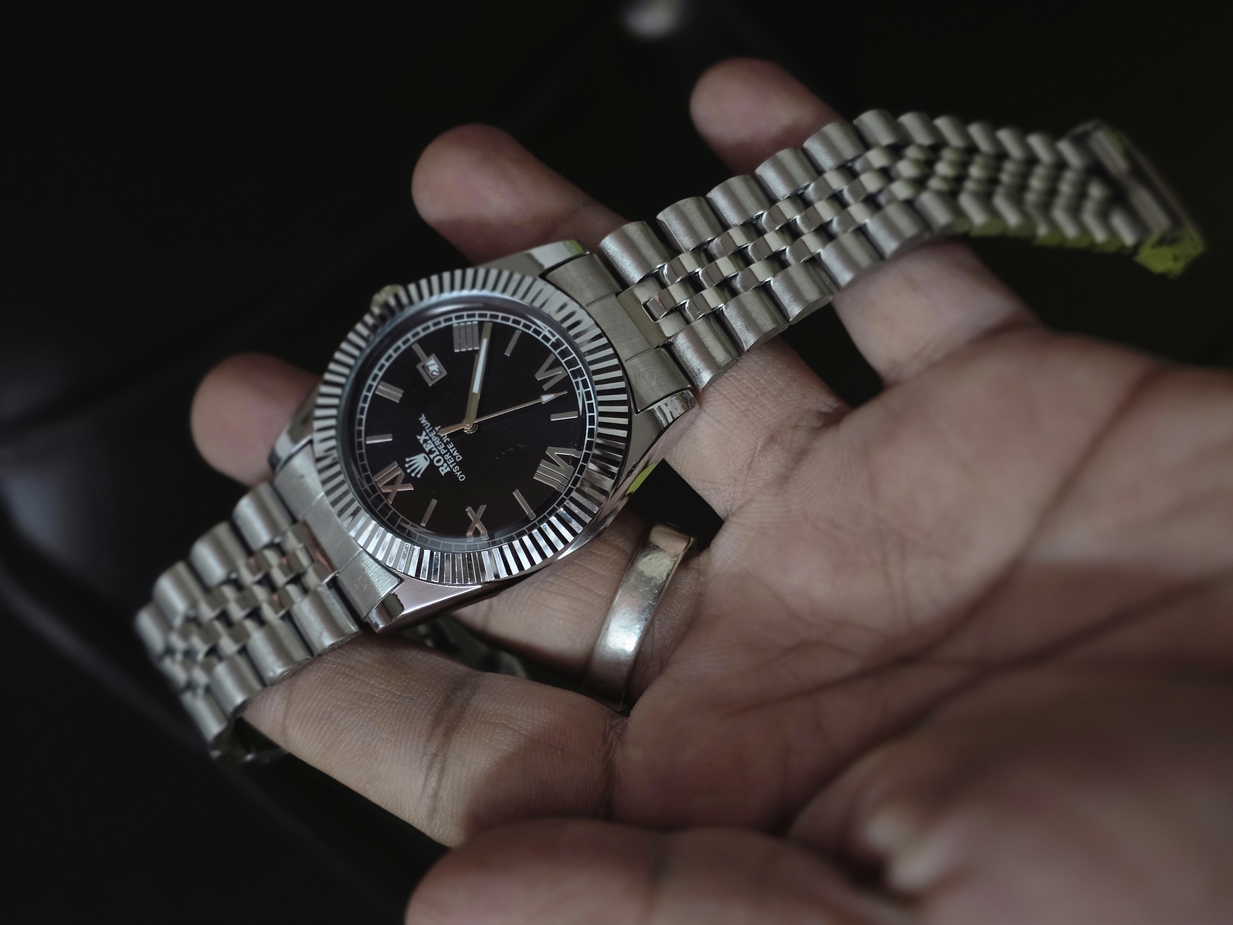 Silver Stainless Steel Wristwatch