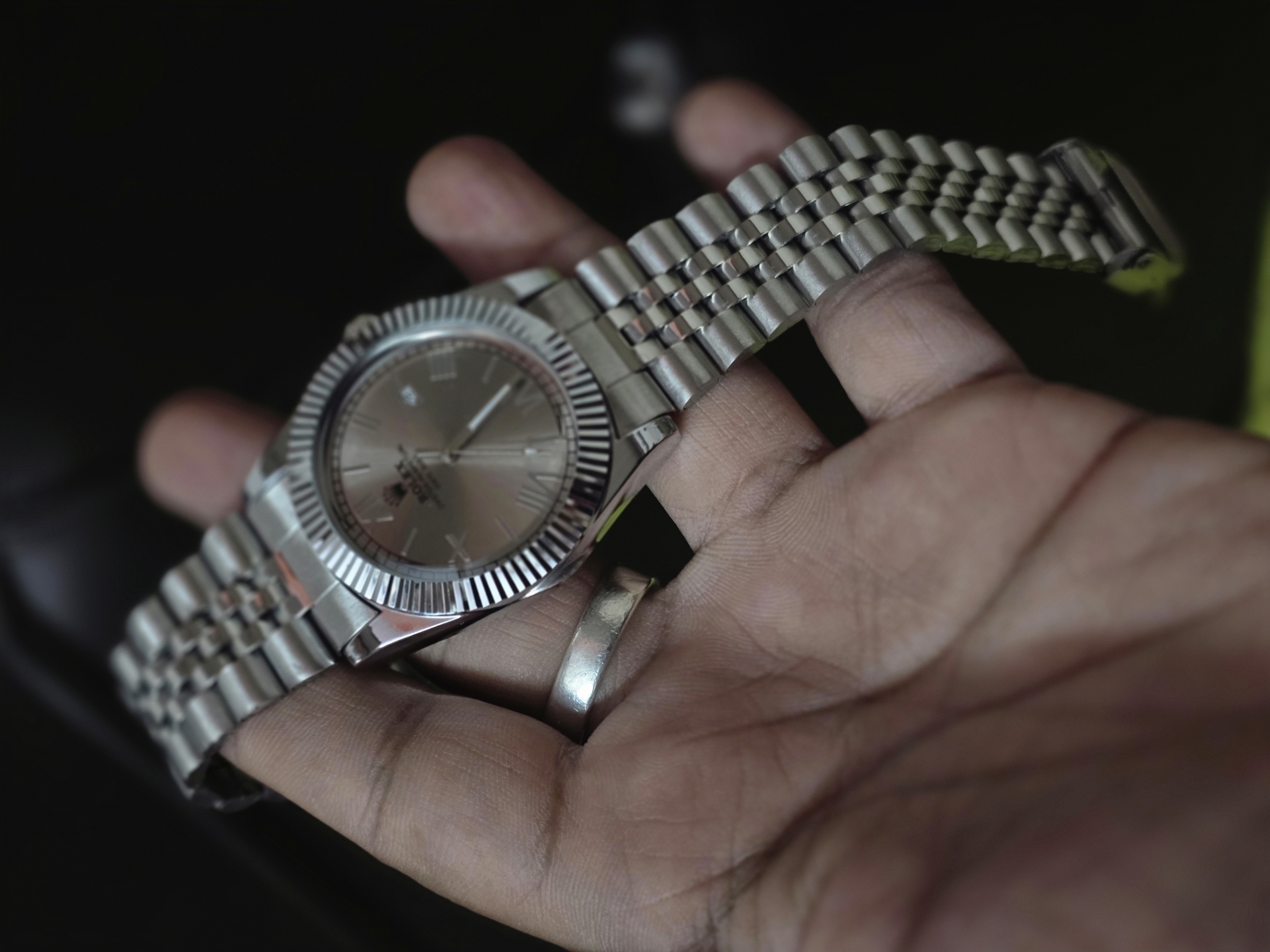 Silver Stainless Steel Wristwatch