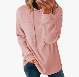 Women's Pink Hooded Sweatshirt