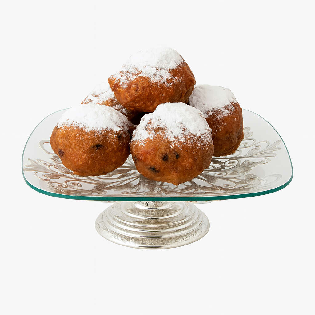 Schaal glas zilver vierkant