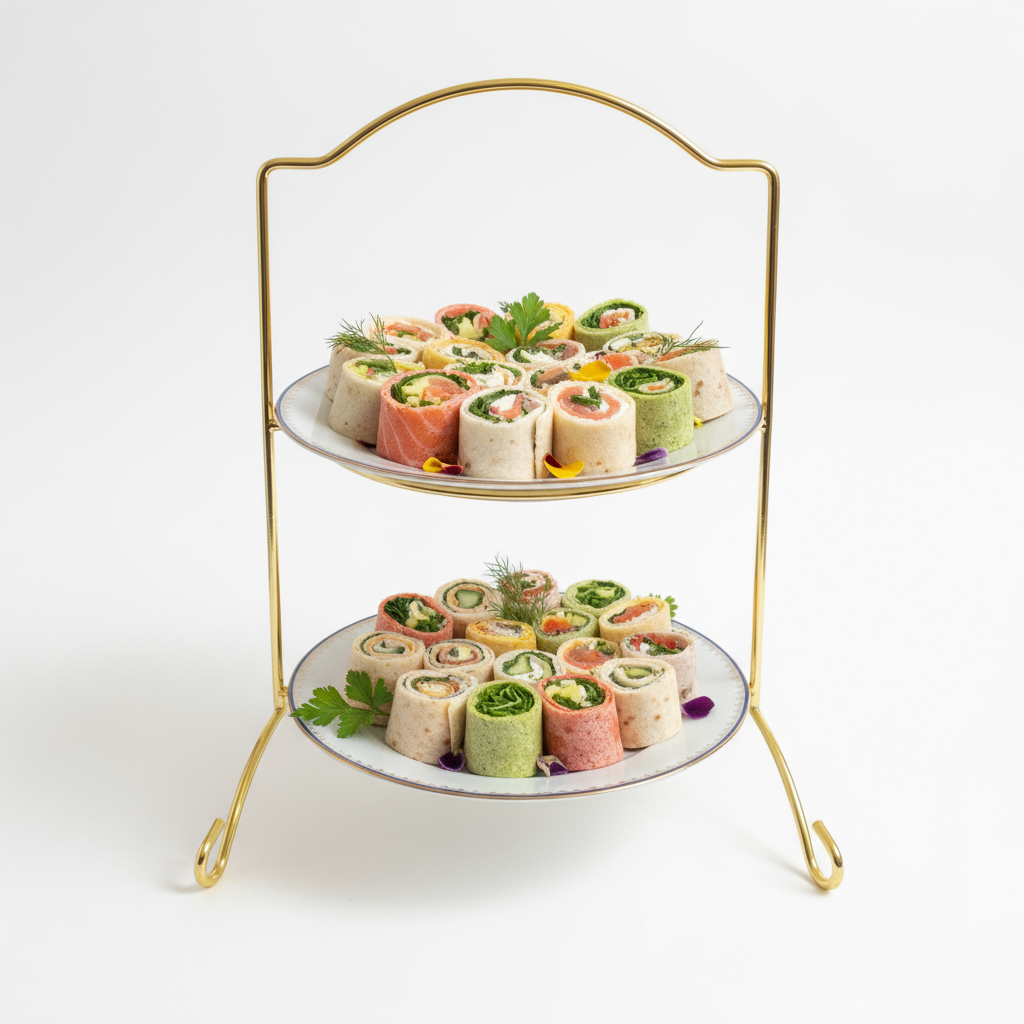 Etagere goudkleurig 2 laags