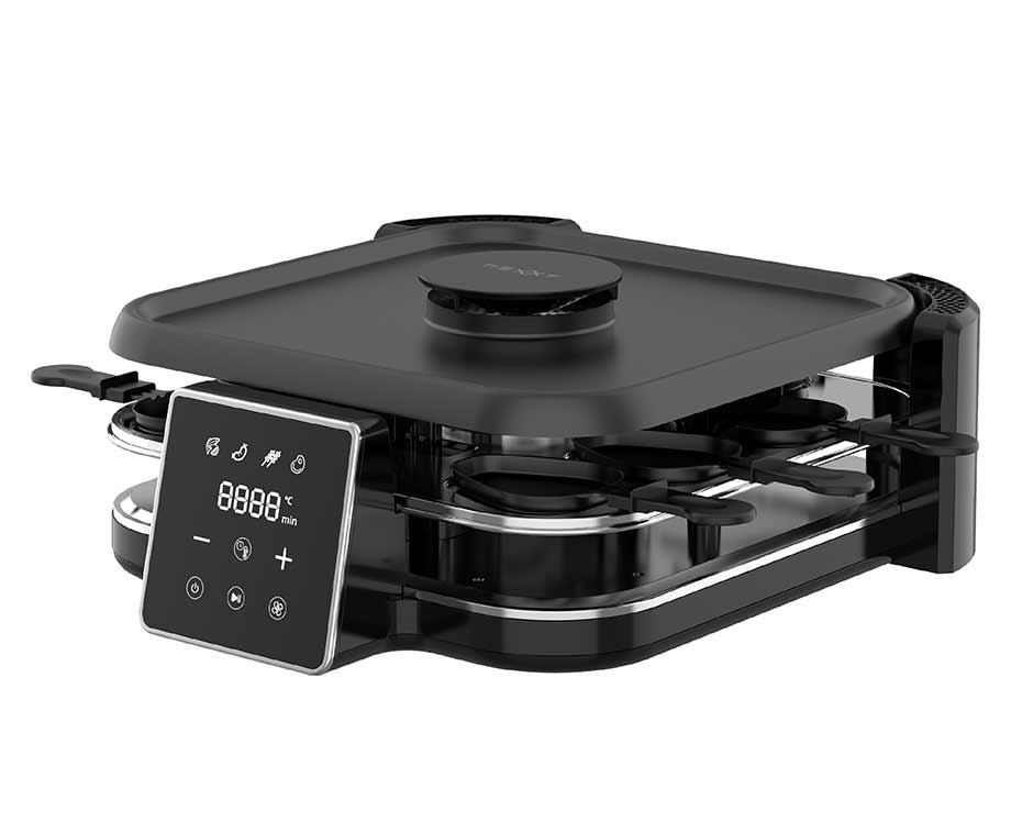 Gourmetstel 8 pers. met luchtafzuiging