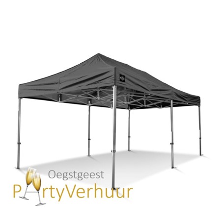 Grizzly easy up partytent 6 x 3 zwart