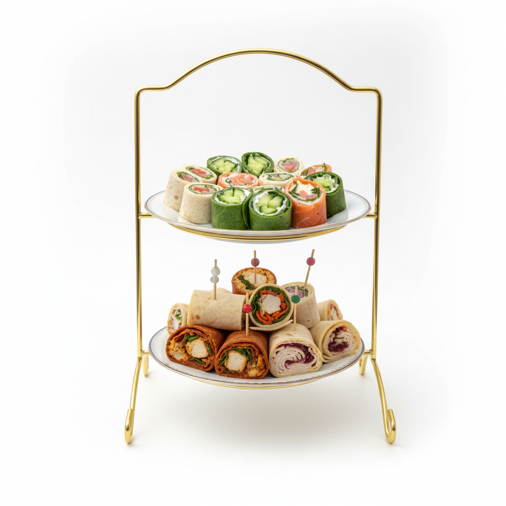 Etagere goudkleurig 2 laags