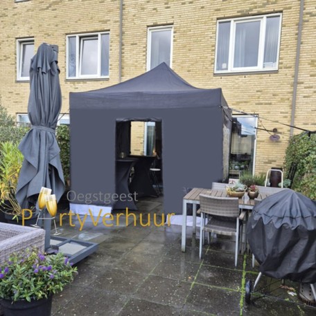 Grizzly easy up partytent 3 x 3 zwart