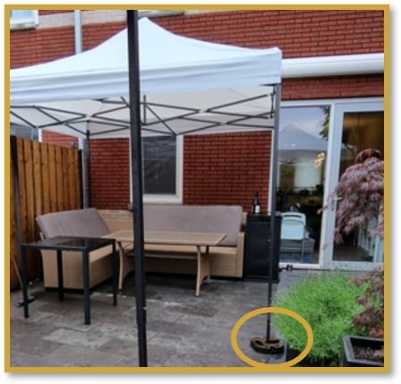 Partytent wit 3x3 Partyverhuur Oegstgeest