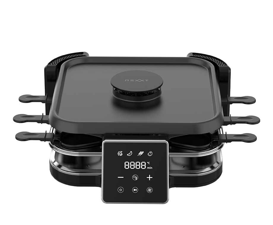 Gourmetstel 8 pers. met luchtafzuiging