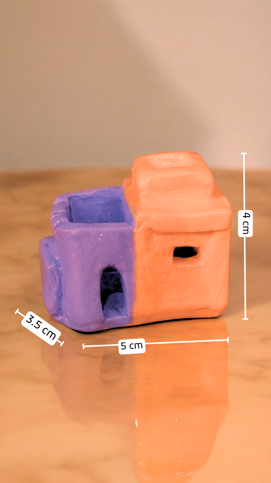 Miniature House (Orange/Purple)