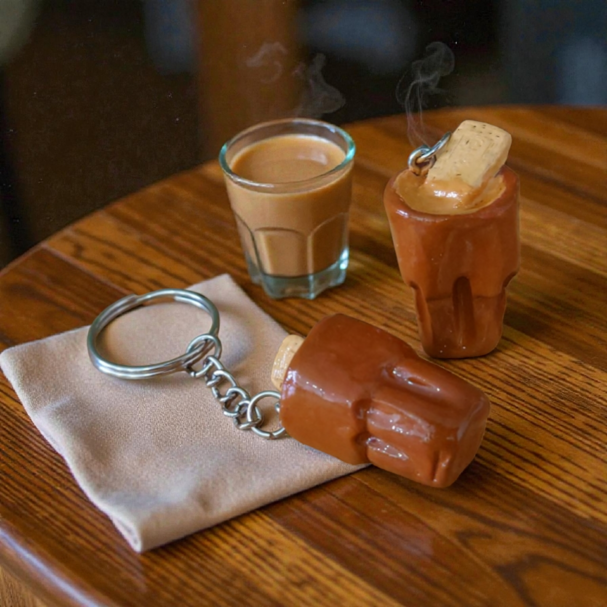 Milk tea (Karak) keychain