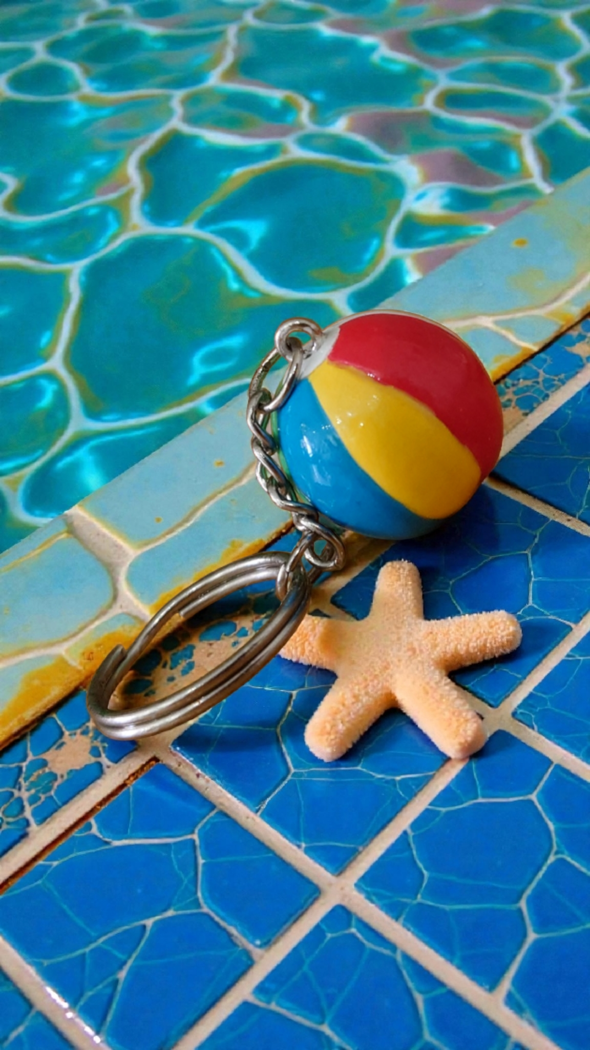 Swimming pool ball Keychain
