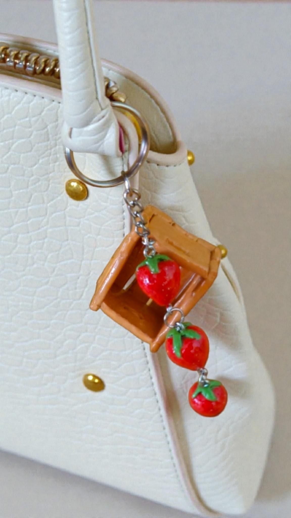 Strawberry Crate Keychain