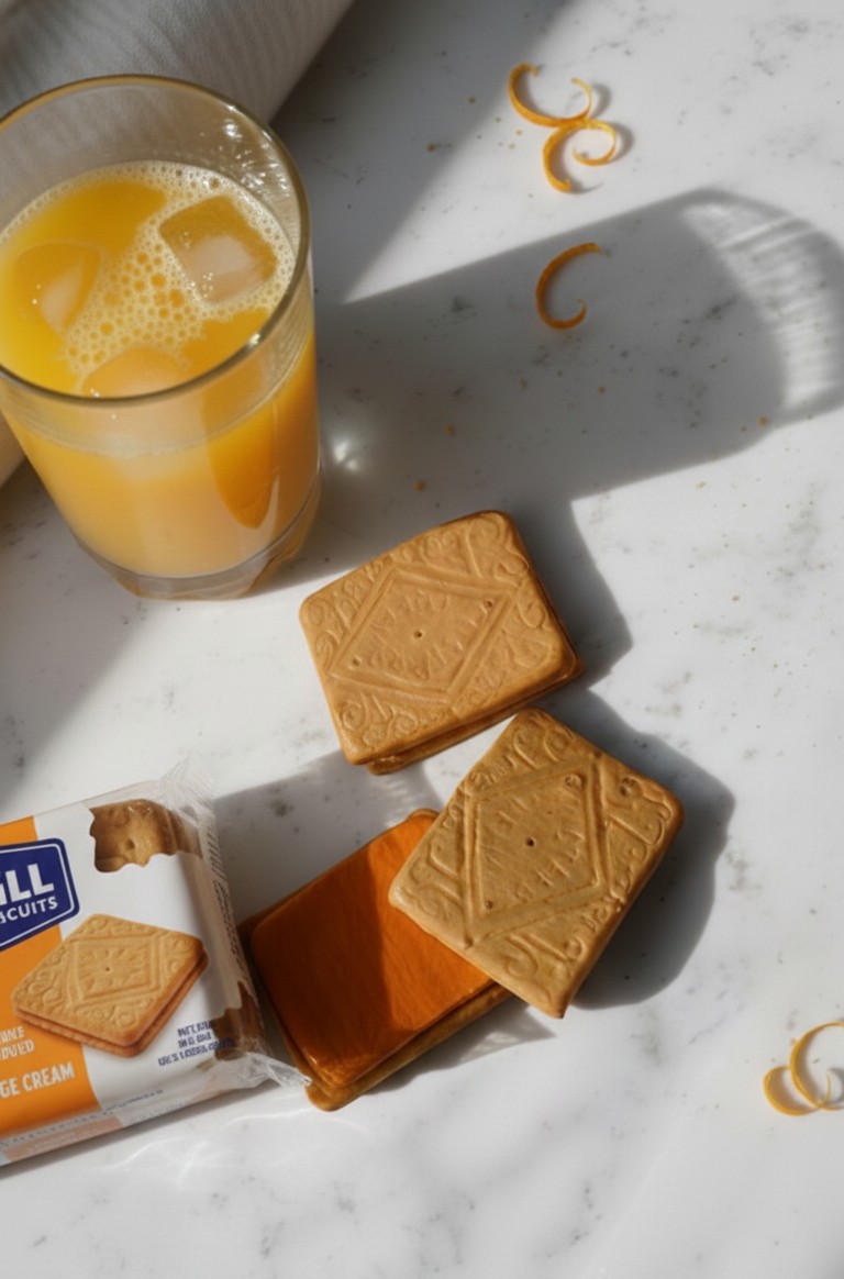 Custard biscuit (Orange) بسكويت البرتقال