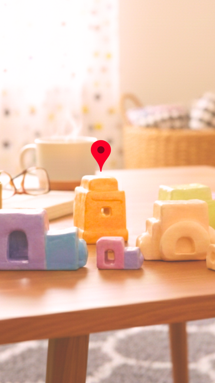 Miniature House (Orange/Purple)