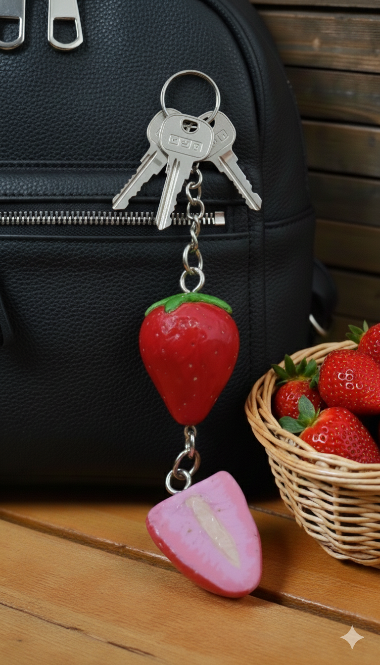 Strawberry Keychain