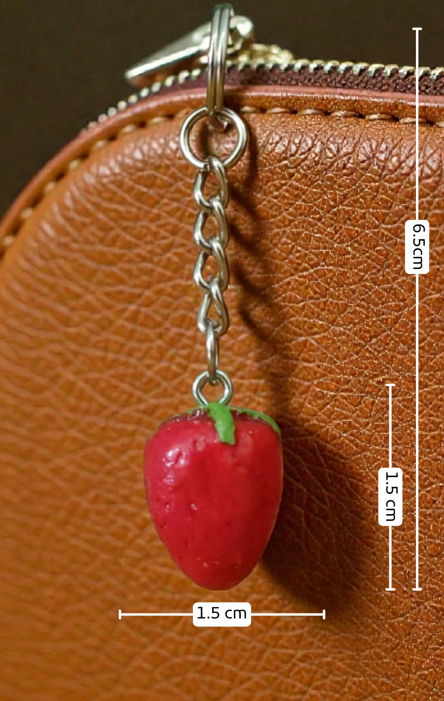 Strawberry Keychain Charm