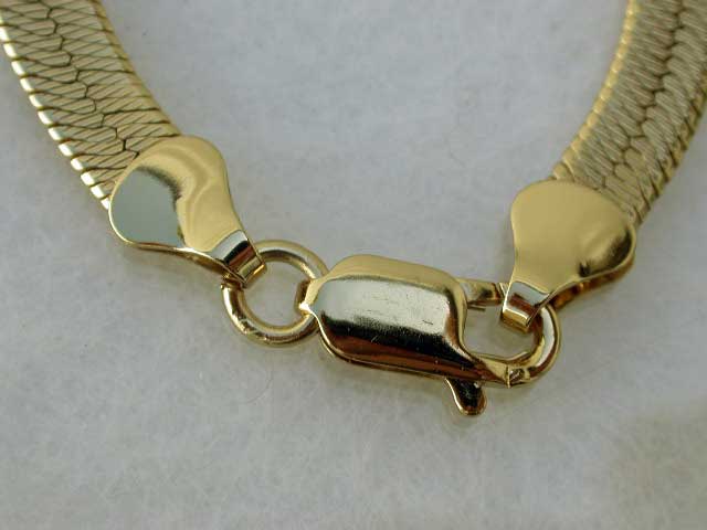 Elegant Gold Plated Herringbone Bracelet 