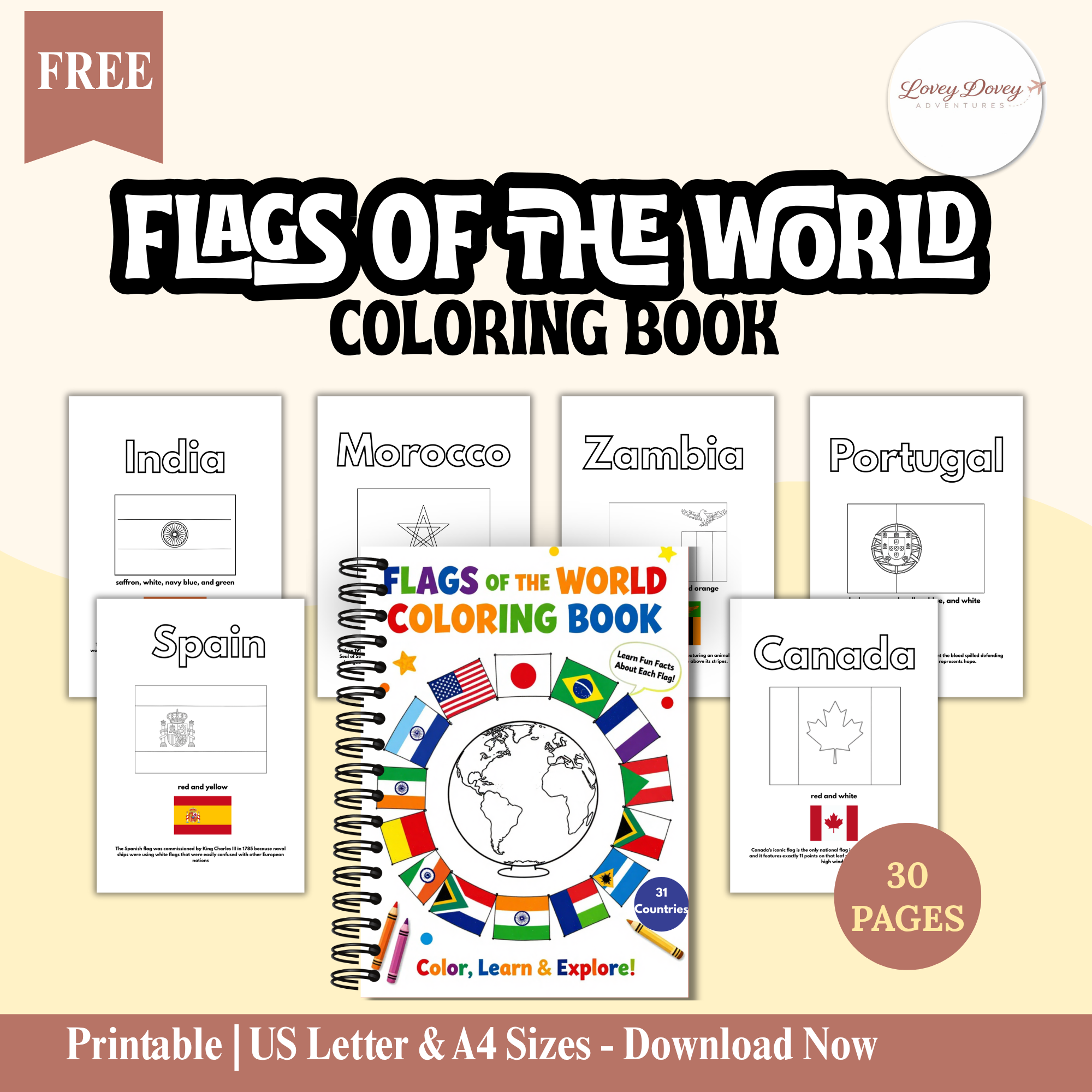 Flags of the World Coloring Book