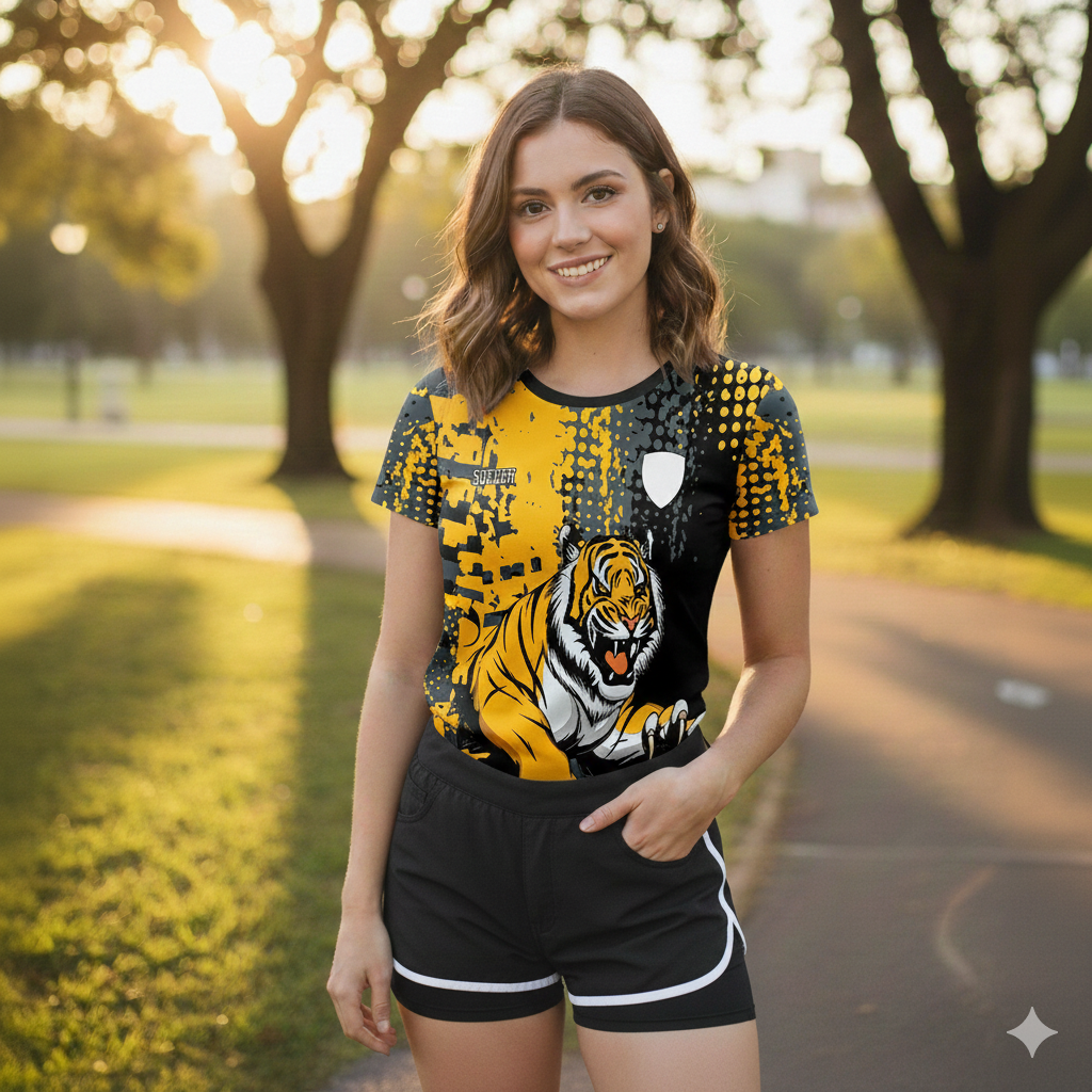 Camiseta Interclasse  esportiva personalizada com nome e número.