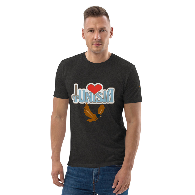 Unisex organic cotton t-shirt i love tunisia