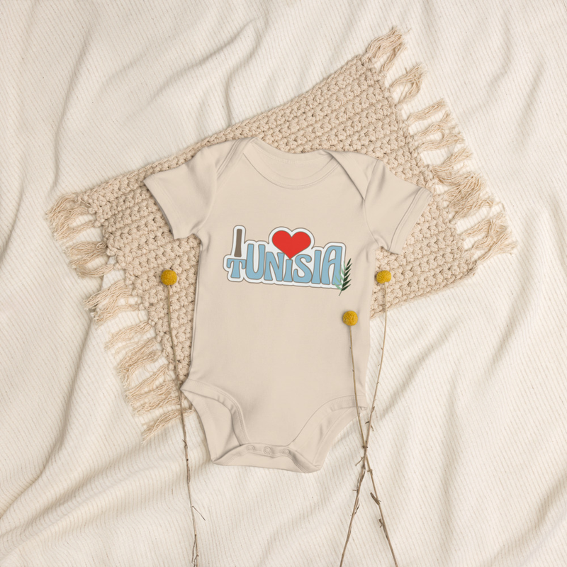 Bodysuit bébé I love Tunisia 