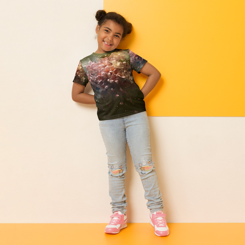 T-shirt enfant motif floral
