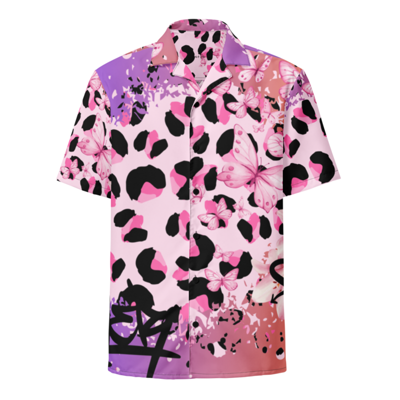 Chemise Unisex Oversize Pink Butterfly