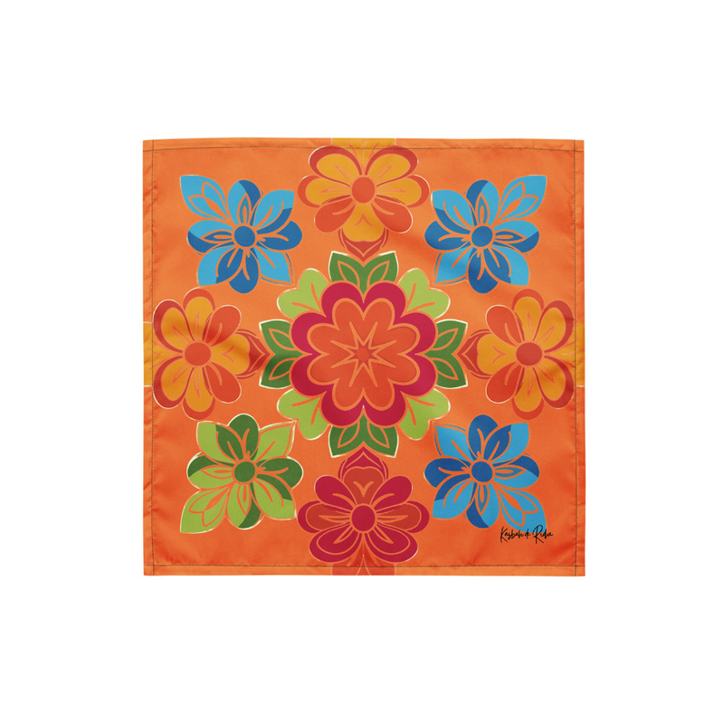 Foulard carré Flower power