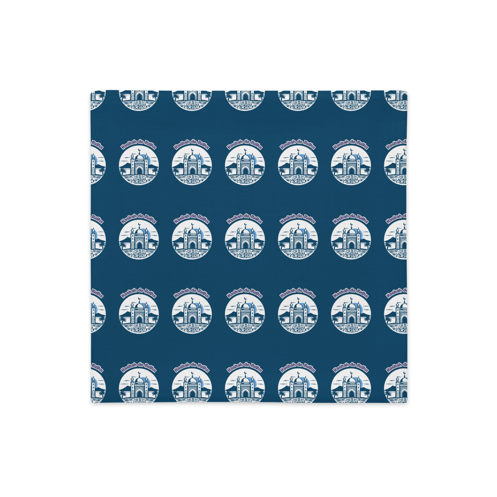 Housse de Coussin décoratif porte bleue