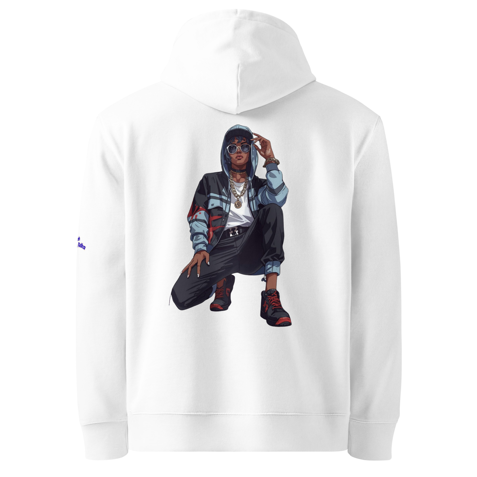 Sweat à capuche blanc city girl 2