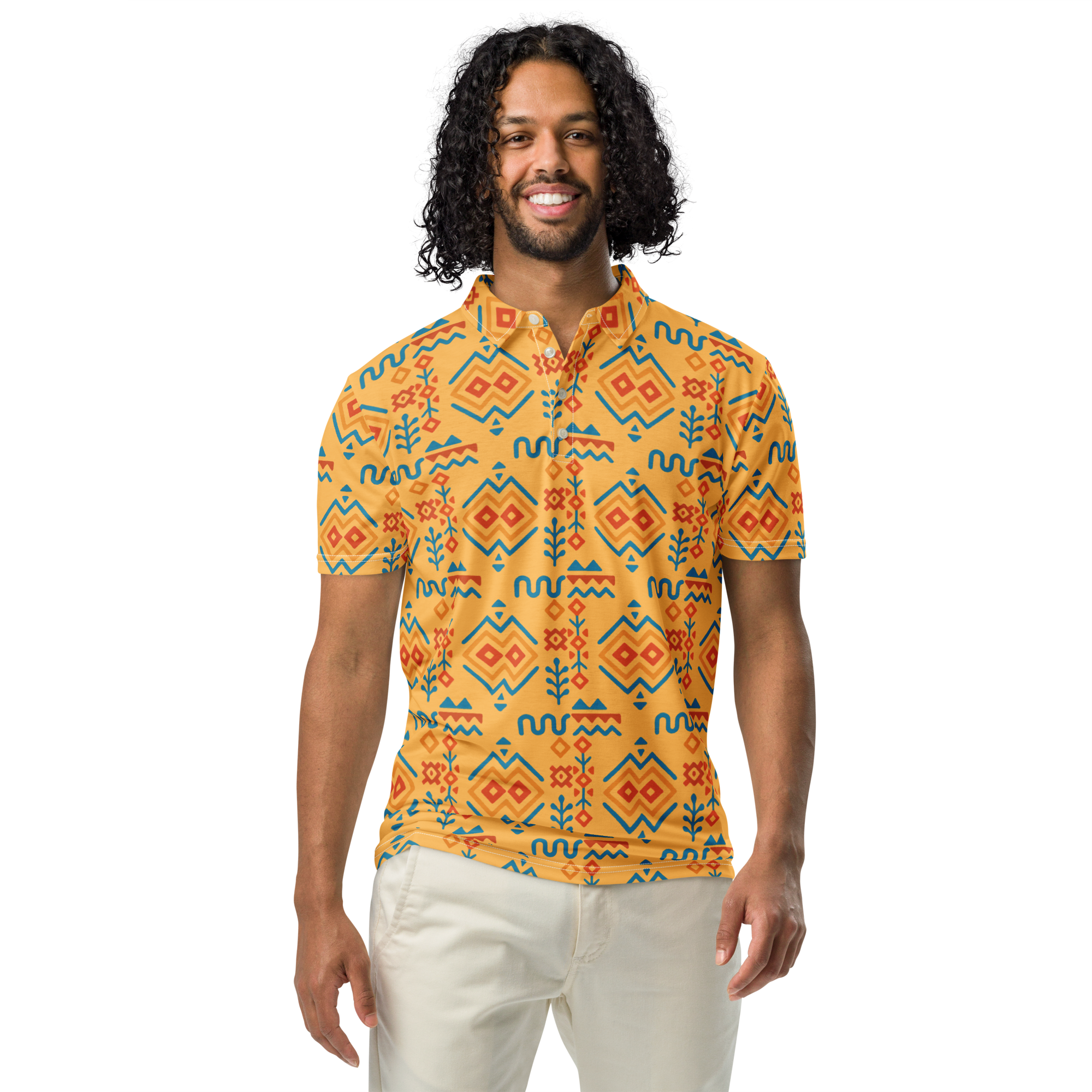 Polo homme motif amazigh 02
