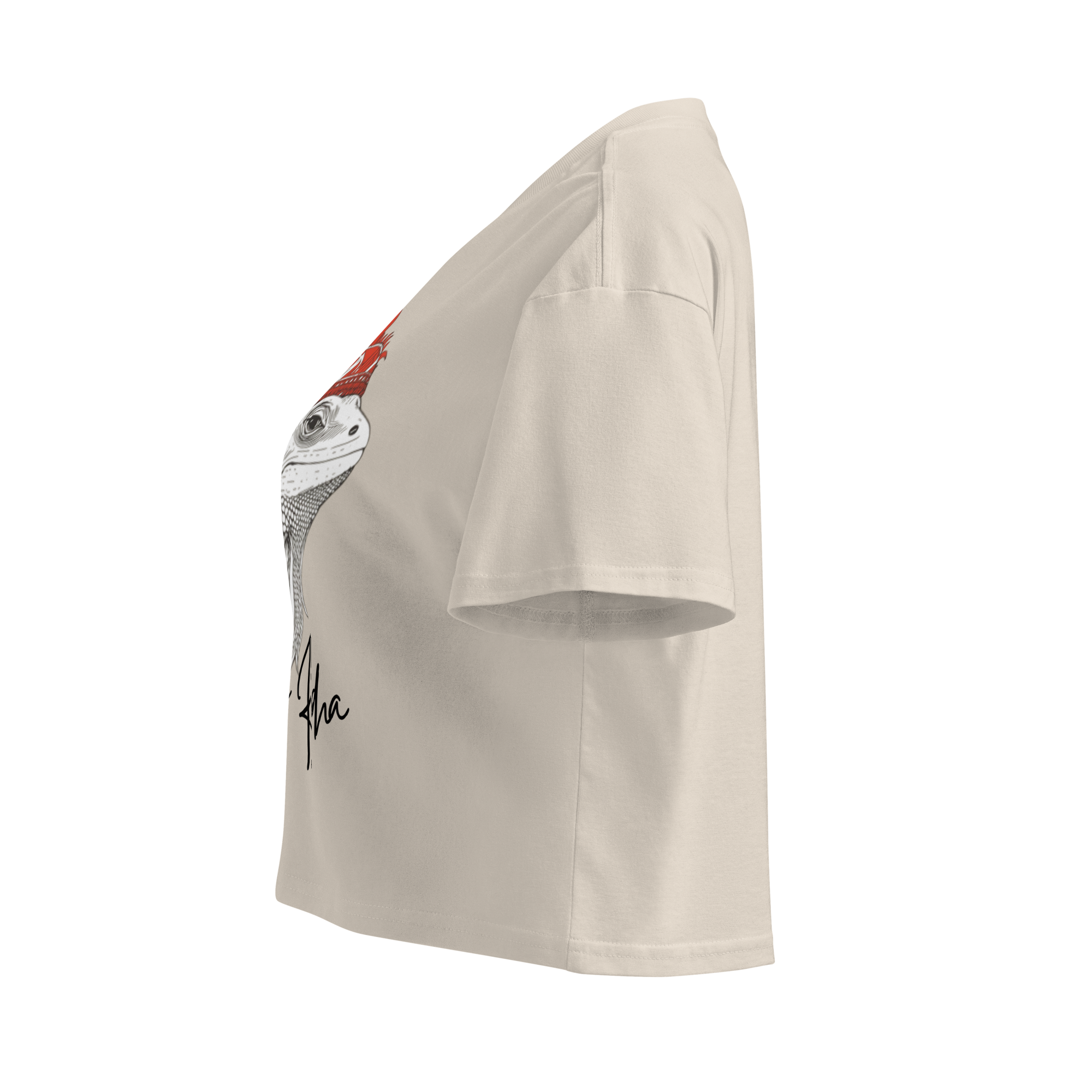 Crop top femme Lezard au turban rouge