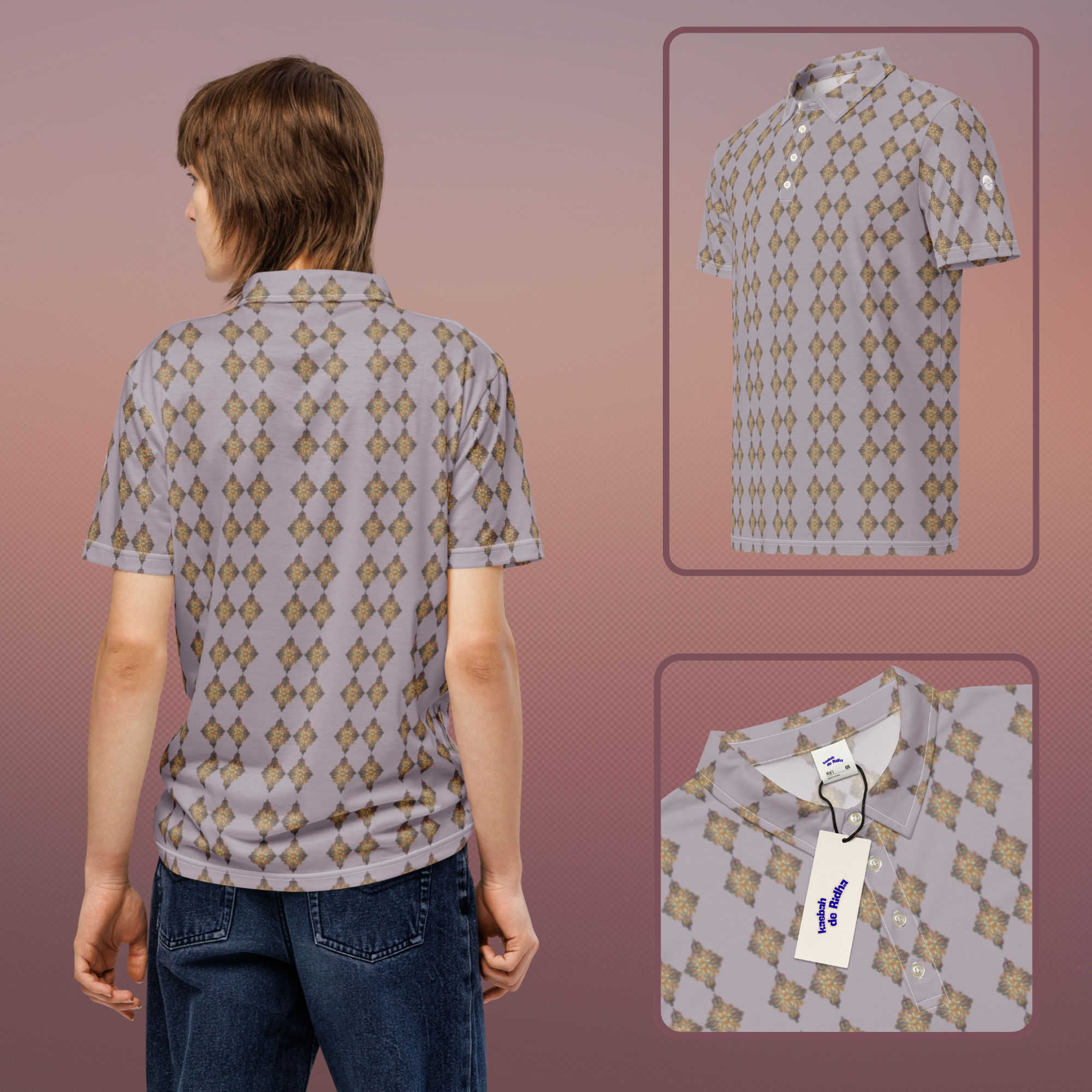 Polo homme à imprimés amazigh 04