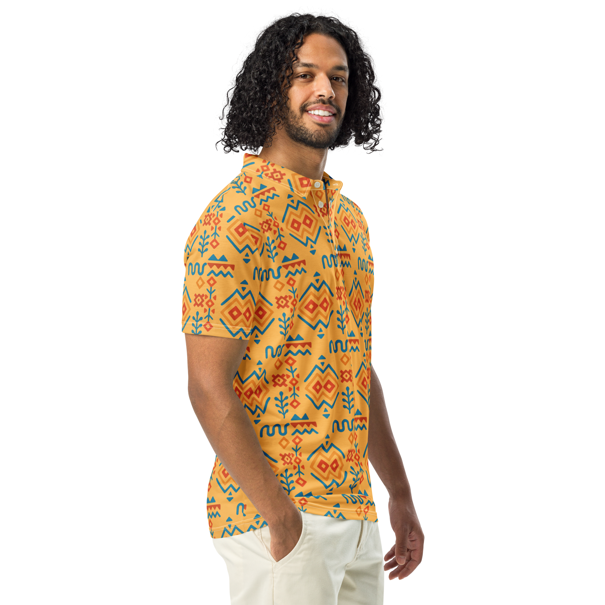Polo homme motif amazigh 02