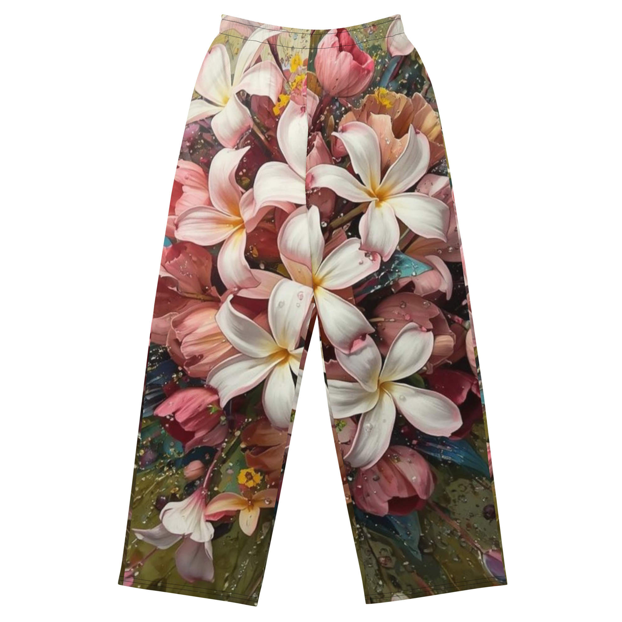 Pantalon Large d'intérieur à Motifs Floraux