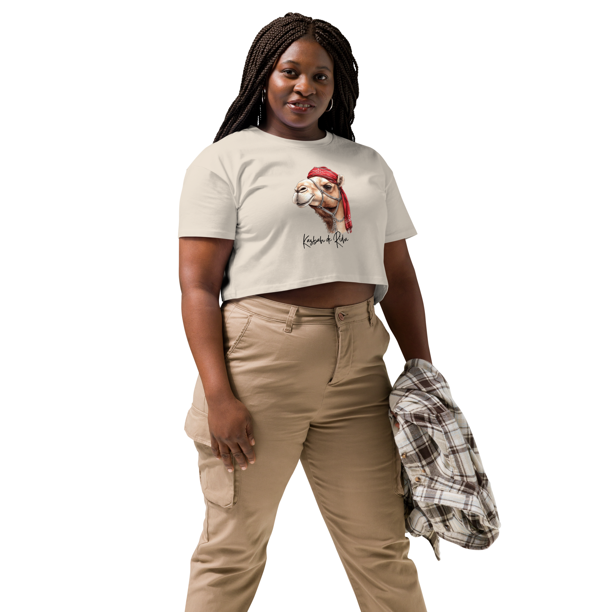 Crop top femme Amazigh_camel