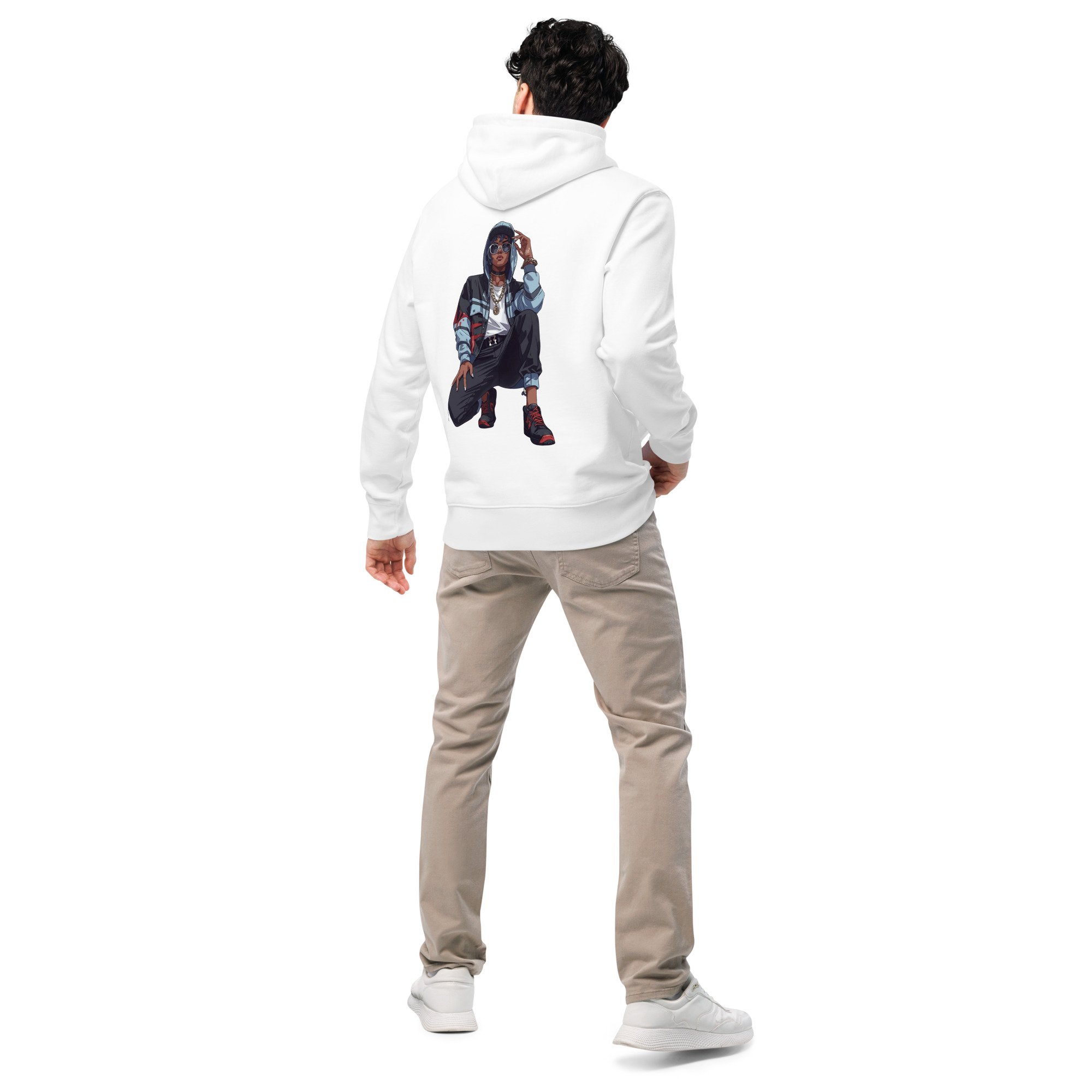 Sweat à capuche blanc city girl 2