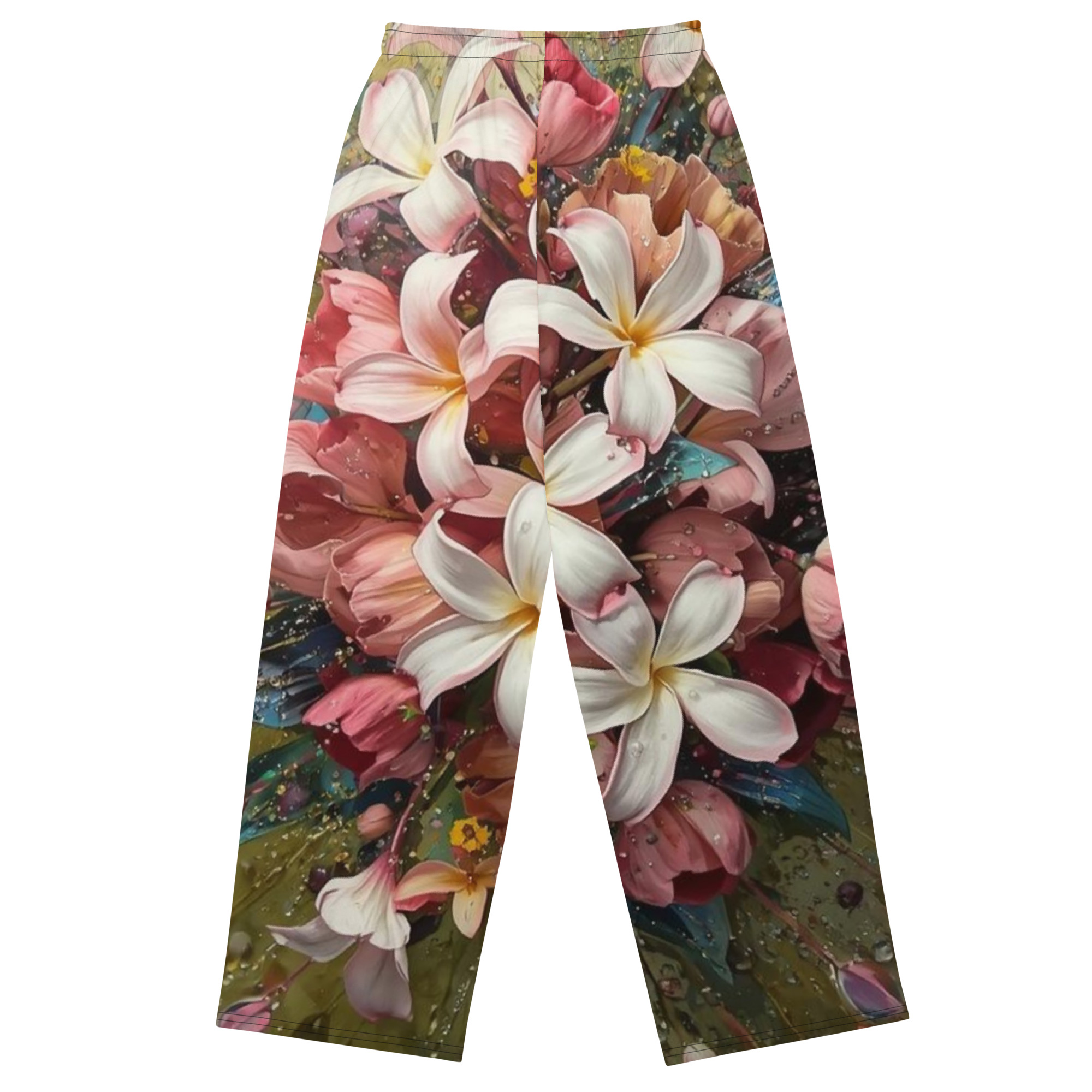 Pantalon Large d'intérieur à Motifs Floraux