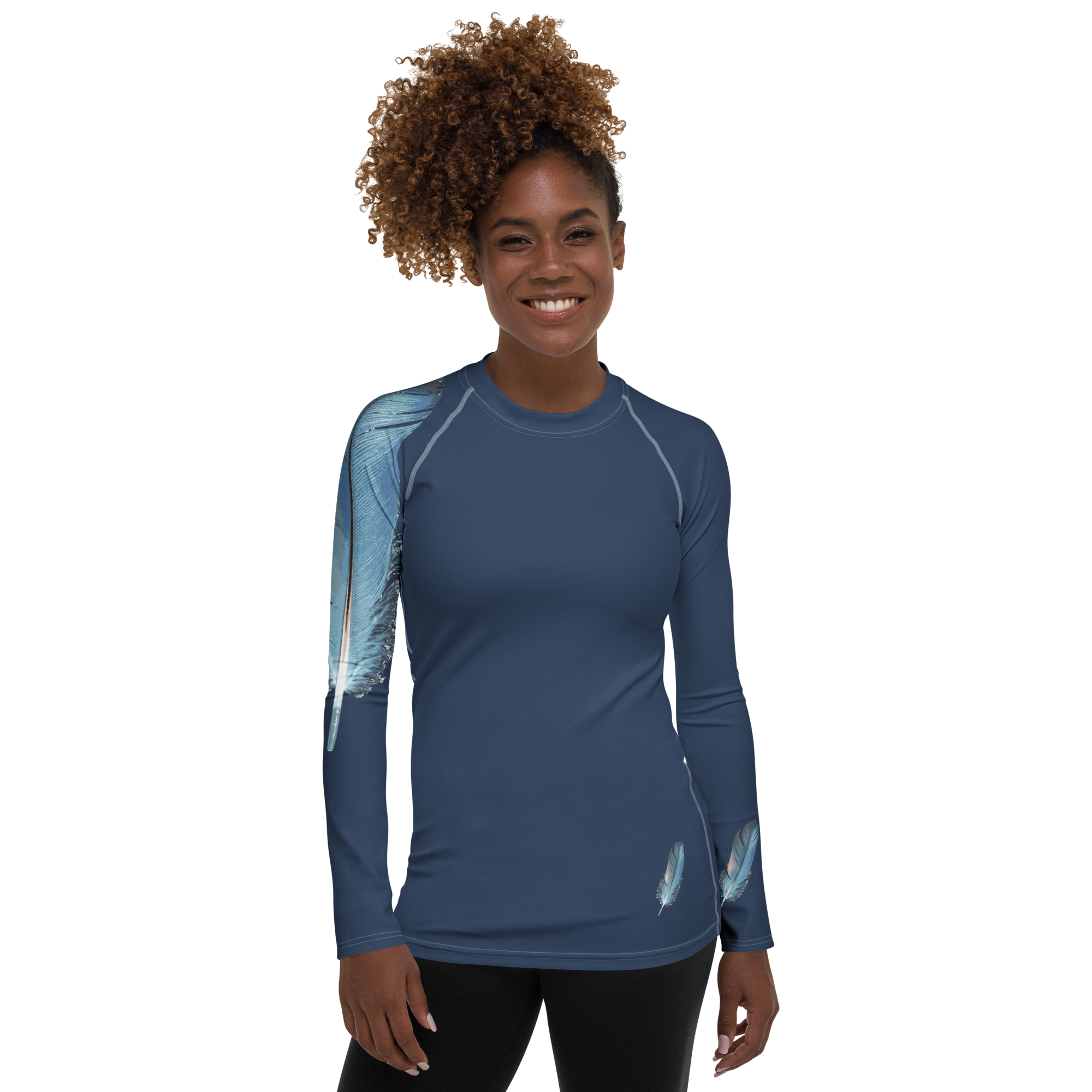 Haut de sport Bleu Plume