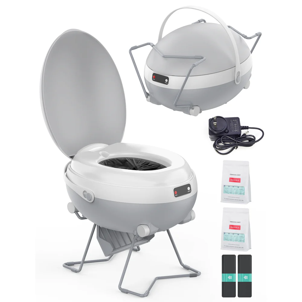 Modiwell LE-330 Portable Dry Flush Toilet with Carry Handle