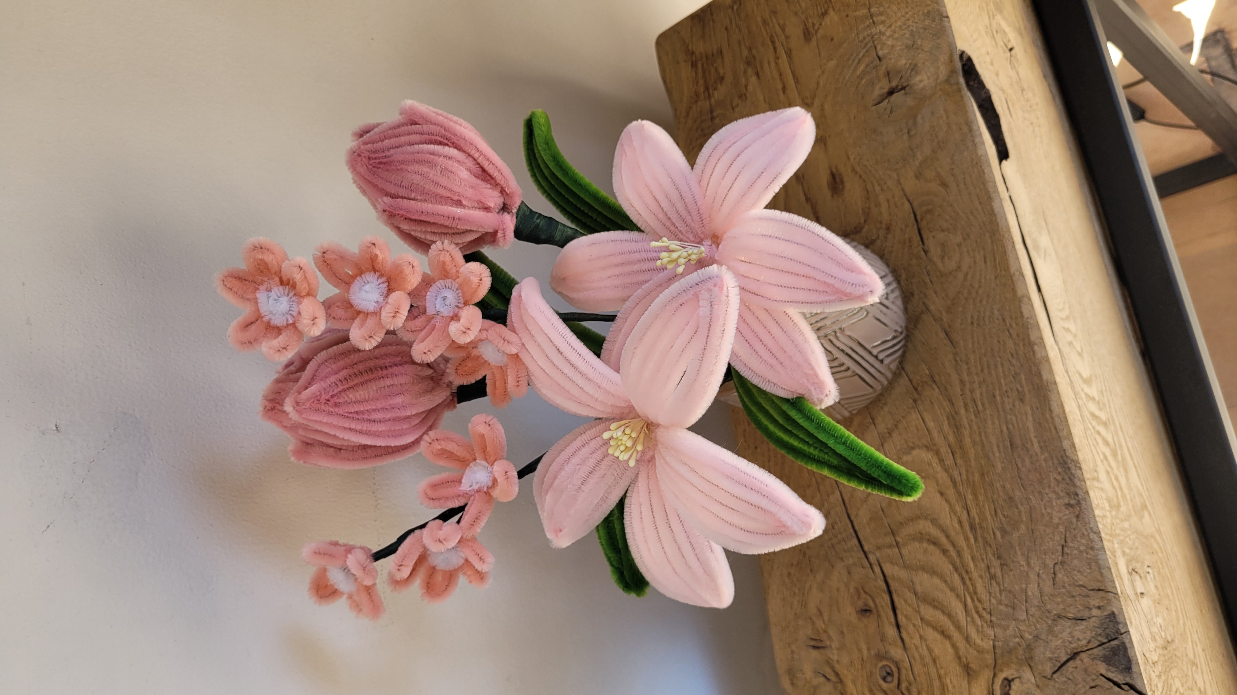 Bouquet en pot de 6 fleurs