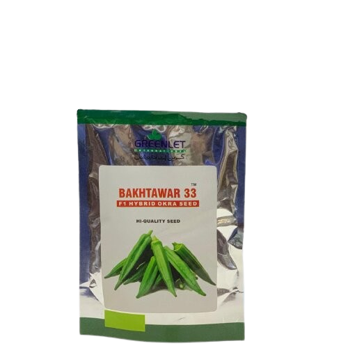 Bhindi Bakhtawar 33 F1 Hybrid Okra Seed 100gm Greenlet International