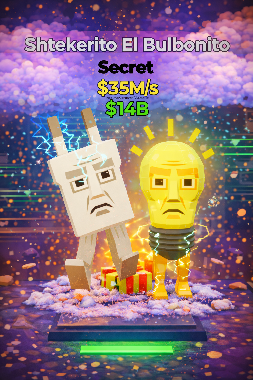 Shtekerito El Bulbonito (Secret) ⚫  $35M/s 💰 | Valeur : $14B
