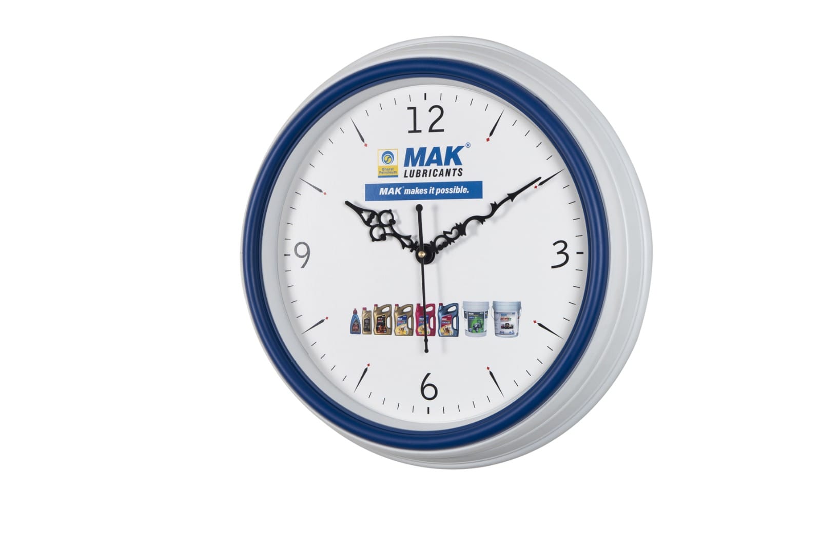 Wall Clock with MAK Lubricants Branding
